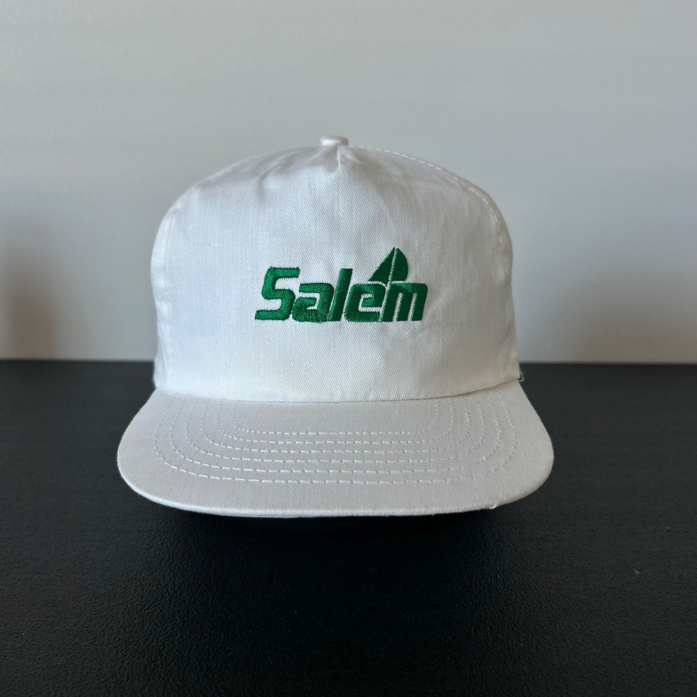 Vintage 90s Salem Cigarettes‎ Hat Cap Snap Back Adjustable White Smoking Cigs